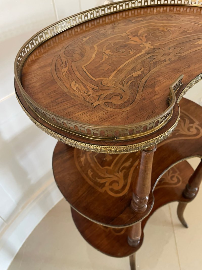 Quality Antique French Marquetry Étagère - Image 7